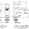 Ideal Standard Connect Air Concept Air Chrome Slim Pillar Tap Dimensions